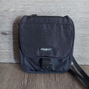 Eddie Bauer Black Crossbody Travel Wallet/Purse Organizer Unisex